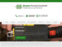 Tablet Screenshot of becker-fenstertechnik.de